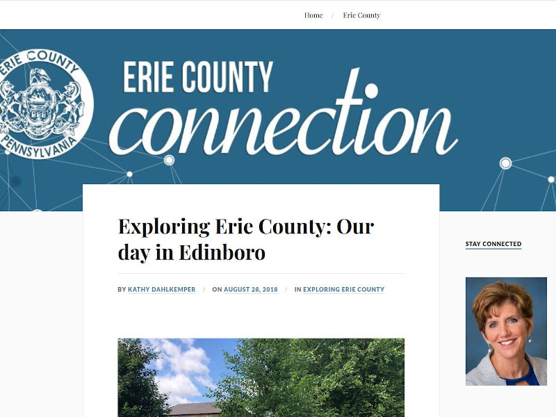 Screenshot of the Erie County County Connection website.